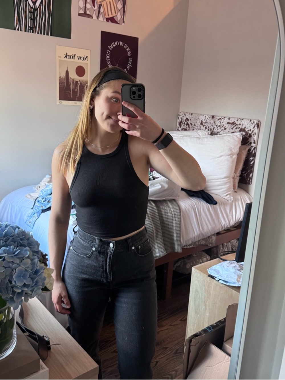 Zara Ribbed Round Neck Tank Top - Picture 6 of 10